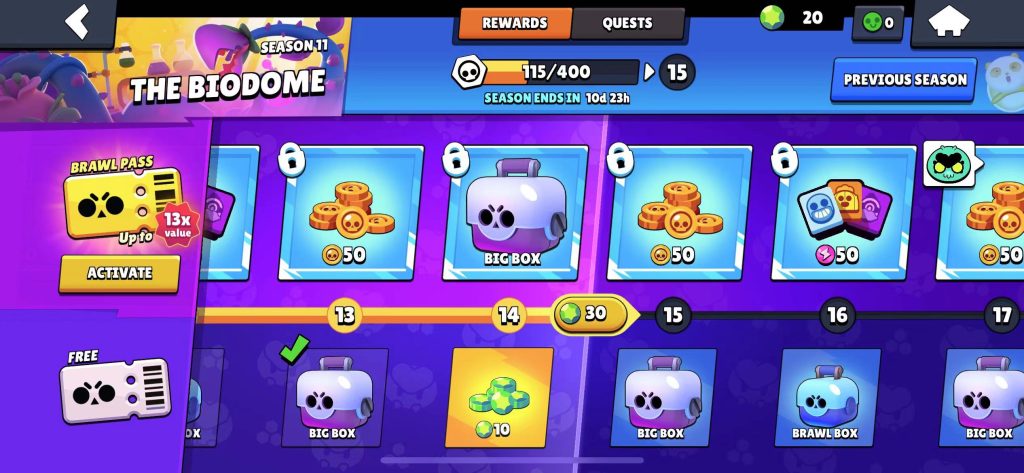 krijg gratis edelstenen binnen Brawl Stars houwen