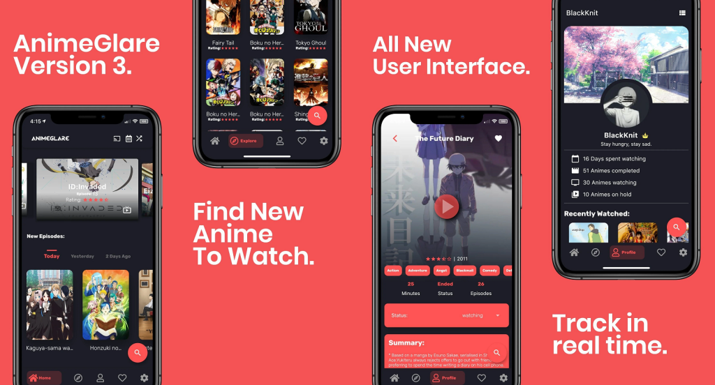 يسلط الضوء على AnimeGlare iOS