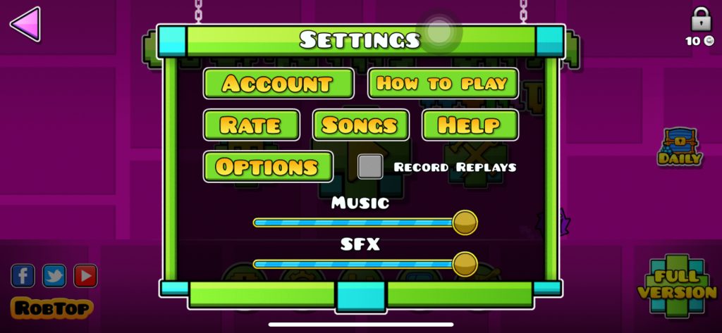 Desbloquear Speed ​​Hack para Geometry Dash