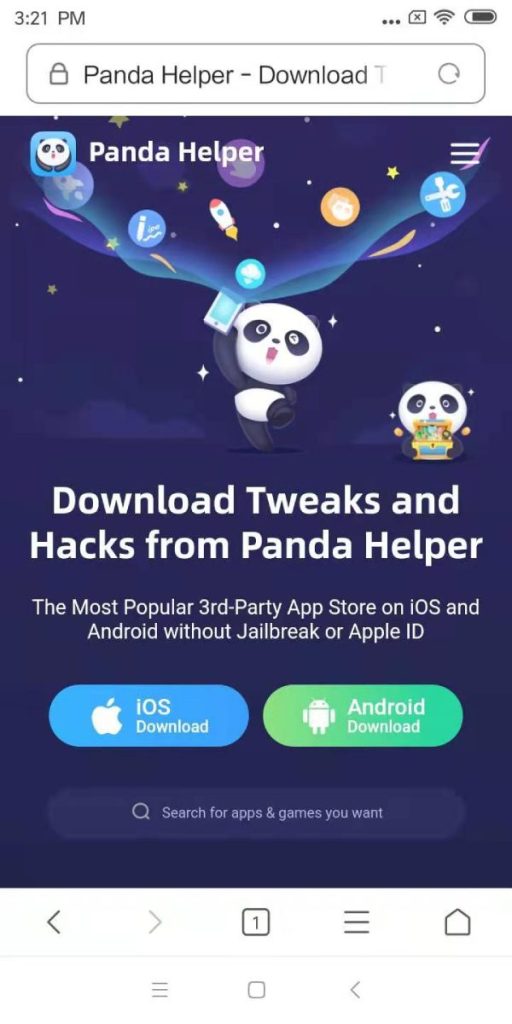 Panda Helper Officiële Android-website