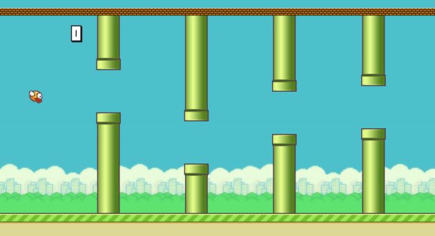 gameplay de Flappy-bird